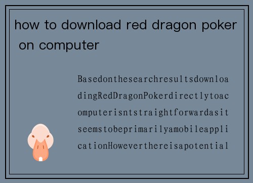 how to download red dragon poker on computer
